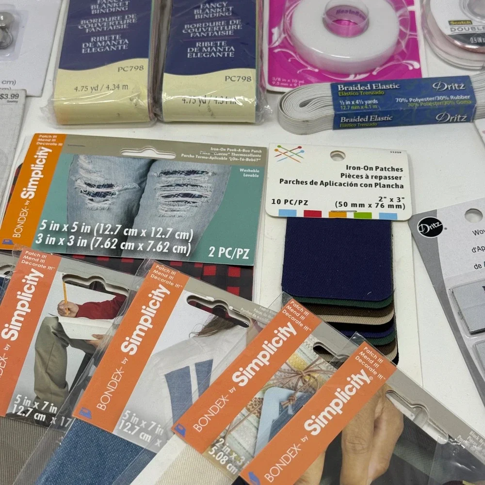 Lot of Simplicity Bondex Patches Dritz Labels‎ Clover Tools - Sewing Mending